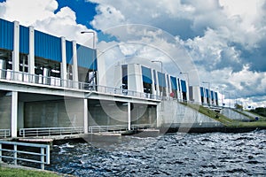 Drainage locks and sluice in Lauwersoog, the Netherlands