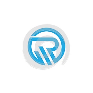 R Letter Arrow vector illustration icon