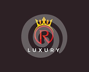 R letter minimal logo template - vector illustration