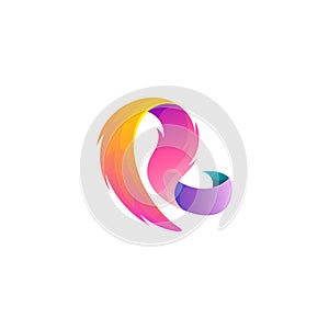 R logos, modern logo with colorful design vector
