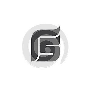 R and S - initials or logo. RS - monogram or logotype. Vector design element or icon - R5. Letter R and number five