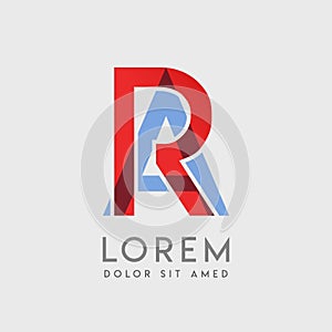 RA logo letters with blue and red gradation