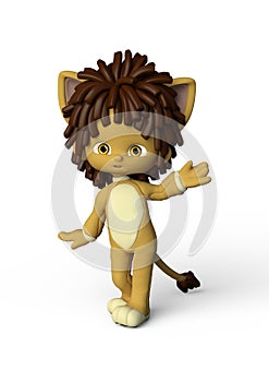 Raaaar! I am a danger Lion! 3D Illustration