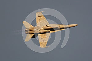 RAAF Super Hornet flying over Canberra F-18 photo