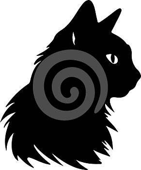 Raas Cat Black Silhouette Generative Ai