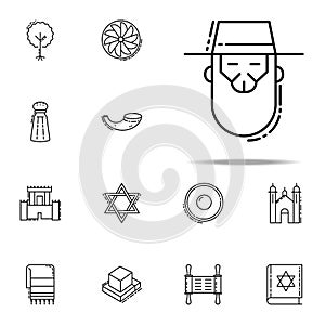 Rabbi icon. Judaism icons universal set for web and mobile