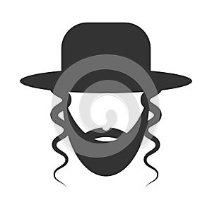 Rabbi icon in trendy design style. Jew icon on a white background. rabbi vector icon simple and modern flat symbol for website,