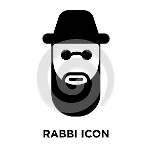 Rabbi icon vector isolated on white background, logo concept of