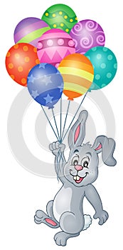Rabbit with balloons theme image 4