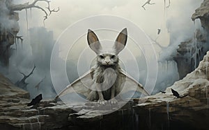 Rabbit and Bat Fusion in a Unique Style