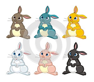 Rabbit bunny cartoon vector illustration