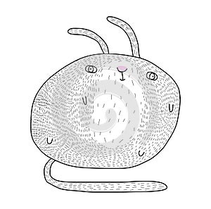 Rabbit cartoon illustration