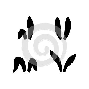 Rabbit ears icon vector illustrations
