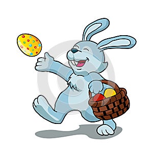 Rabbit with Easter basket