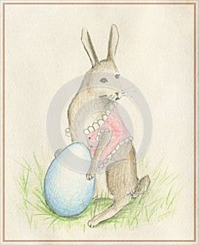 Rabbit with egg