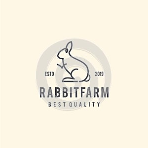 Rabbit Farm Logo Design Template Inspiration