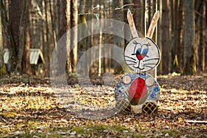 Rabbit figure in the forest