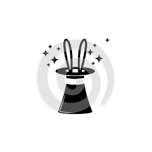 rabbit in a hat icon.Element of popular magic icon. Premium quality graphic design. Signs, symbols collection icon for websites, w