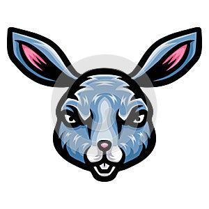 Rabbit head logo mascot design