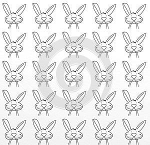 A rabbit Humorous comics with mascots and icons