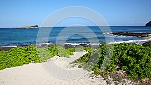 Rabbit island at Makapuu beach on windward Oahu Hawaii