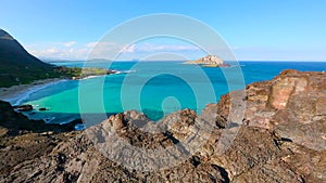 Rabbit island at Makapuu beach on windward Oahu Hawaii