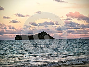 Rabbit Island and Waimanalo Beach at Dusk