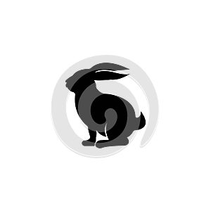 rabbit logo icon vector design