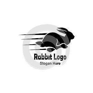 rabbit logo icon vector design