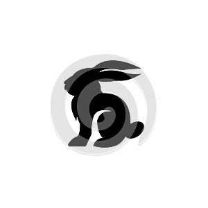 rabbit logo icon vector design