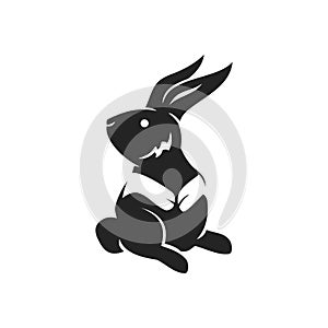 rabbit logo template Isolated. Brand Identity. Icon Abstract Vector graphic