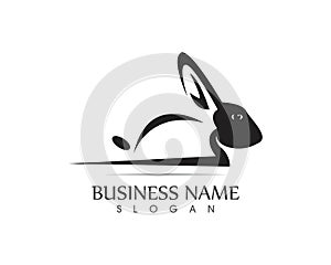 Rabbit Logo template vector icon design