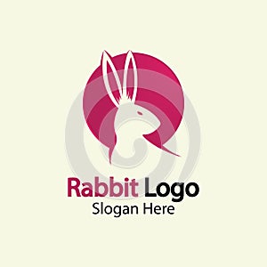 Rabbit Logo template vector icon illustration design