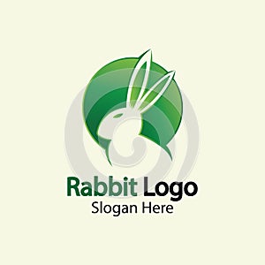 Rabbit Logo template vector icon illustration design