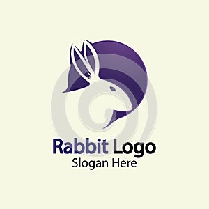 Rabbit Logo template vector icon illustration design