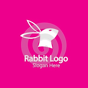 Rabbit Logo template vector icon illustration design