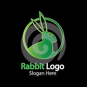 Rabbit Logo template vector icon illustration design