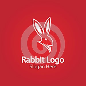 Rabbit Logo template vector icon illustration design