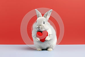 Rabbit in love, AI generated