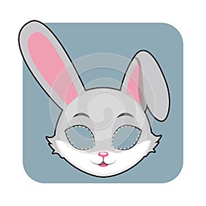 Rabbit mask for various festivities, parties