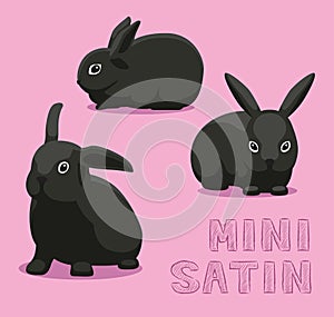 Rabbit Mini Satin Cartoon Vector Illustration