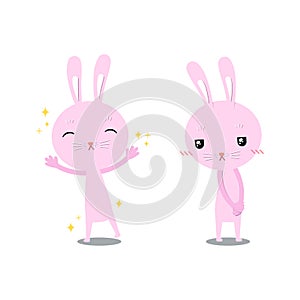 Rabbit pink Perfect and Shy