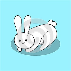 Rabbit prepare for jamming vector illustration photo