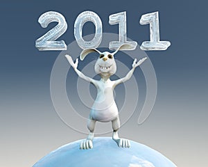Rabbit present 2011 new year