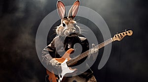 Rabbit Rockstar On Stage