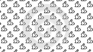 Rabbit seamless pattern on the background. High-quality image Symbol of the year