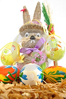 Easter bunny on a white background