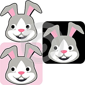 Rabbit Vector Portrait Illustration Cartoon