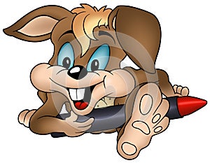 Rabbit and Wax Crayon