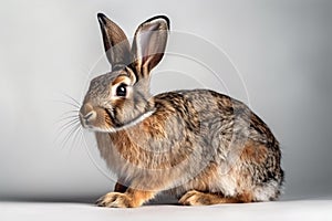 Rabbit on White Background